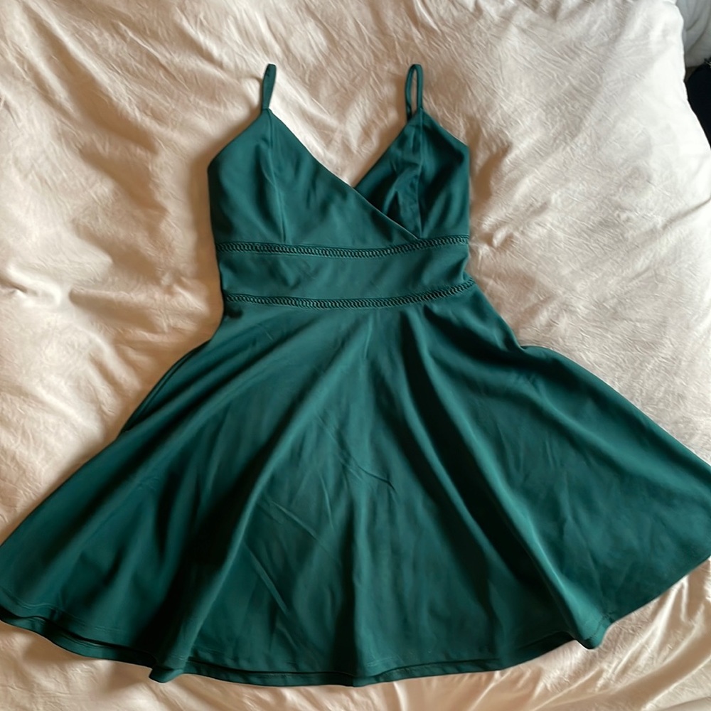 Mi Ami Forest Green Mini Dress